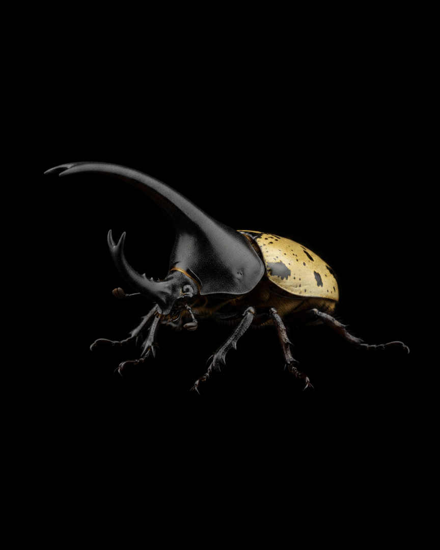 Reference image of a living Hercules beetle (not an individual currently offered)